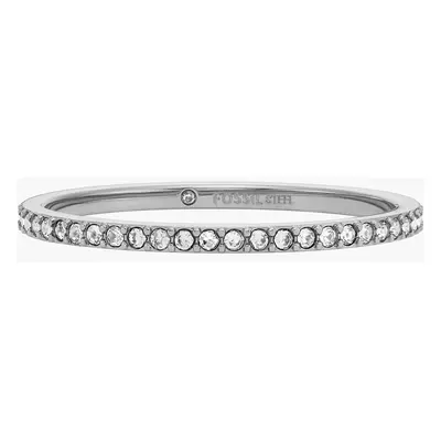 Fossil Bague Ellis Pavé Glitz en acier inoxydable - Argenté