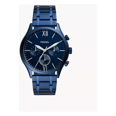 Fossil Montre Fenmore multifonction en acier inoxydable bleu marine - Bleu marine