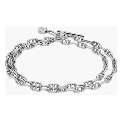 Fossil Bracelet chaîne Heritage D-Link en acier inoxydable - Argenté