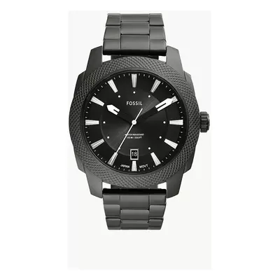 Fossil Montre Machine à trois aiguilles avec date en acier inoxydable anthracite - Anthracite