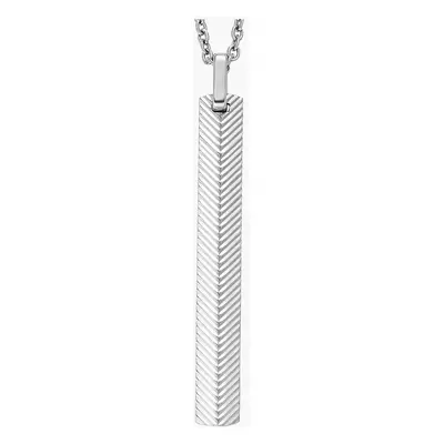 Fossil Collier chaîne Harlow Linear Texture en acier inoxydable - Argenté