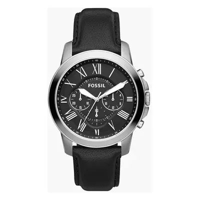 Fossil Montre Grant en cuir Noir - Noir