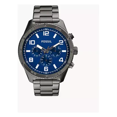 Fossil Montre Brox multifonction en acier inoxydable gris fumé - Gunmetal