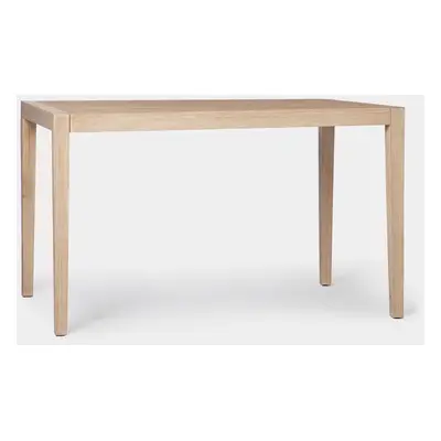 Table à manger rectangulaire extensible 120/170 en placage naturel et bois massif Mara