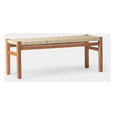 Banc en rotin naturel et bois massif Retta