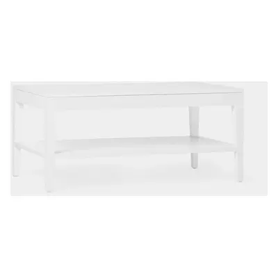 Table basse élevable stratifié en blanc Mara