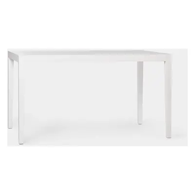 Table de salle à manger rectangulaire extensible 140/190 placage en blanc Mara