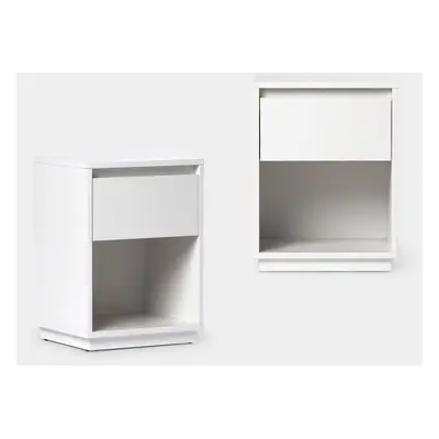 Oslo 2 tables de chevet avec 1 tiroir en bois blanc Pack