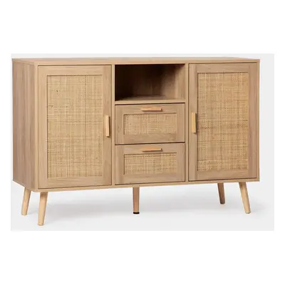 Buffet 120 de style contemporain en rotin naturel Tahiti