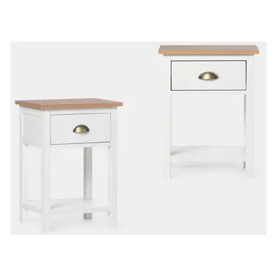 Pack 2 tables de chevet en bois blanc Marais