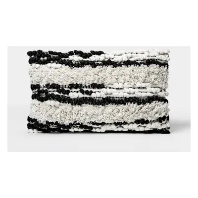 Coussin de canapé 60x40 cm blanc et noir Zebra