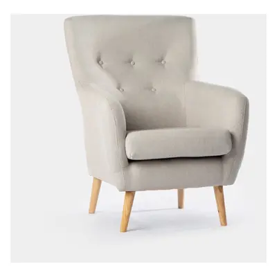 Fauteuil de lecture beige Astrid