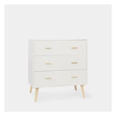 Commode à 3 tiroirs en bois blanc Laren