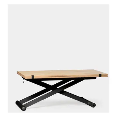 Table basse relevable et extensible en bois de chêne avec pied noir Tapi