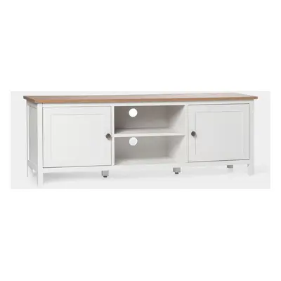 Meuble TV 150 blanc de tyle contemporain Marais