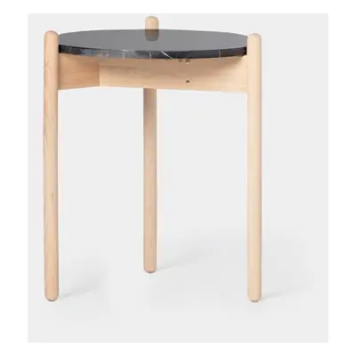 Table d'appoint en marbre et bois massif Bolo