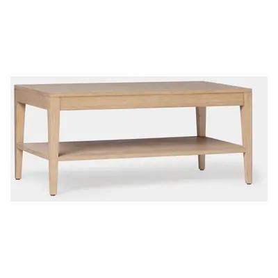 Table basse relevable en placage naturel et bois massif Mara