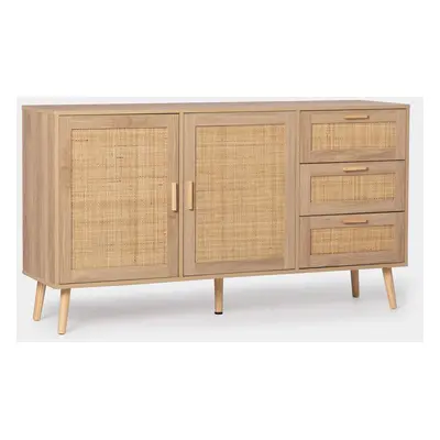 Buffet 148 de style contemporain en rotin naturel Tahiti