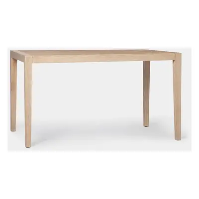 Table à manger rectangulaire extensible 140/190 en placage naturel et bois massif Mara