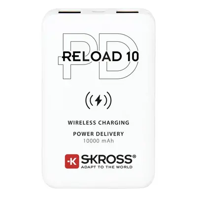 Skross Reload 10 PD, Qi Powerbank (batterie supplémentaire) 10000 mAh Li-Ion blanc Affichage du 