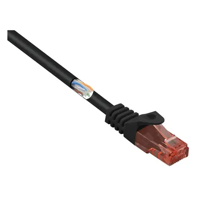 Renkforce RF-5044004 RJ45 Câble réseau, câble patch CAT 6 U/UTP 0.25 m noir avec cliquet dencast