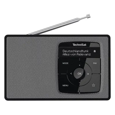 TechniSat DIGITRADIO 2 Radio de table DAB+, FM DAB+, FM, Bluetooth fonction réveil noir,argent