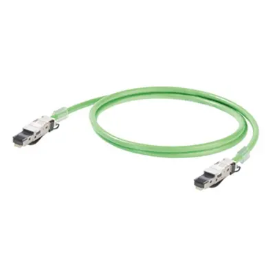 Weidmüller 1173030050 RJ45 Câble réseau, câble patch CAT 5e SF/UTP 5.00 m vert ignifuge, avec cl