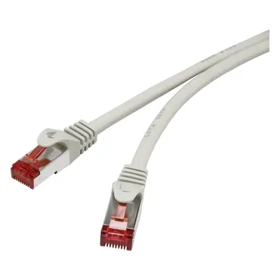 Renkforce RF-4724292 RJ45 Câble réseau, câble patch CAT 6 S/FTP 0.15 m gris avec cliquet dencast