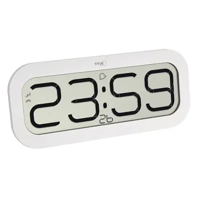 Horloge murale TFA Dostmann 60.4514.02 radiopiloté(e) 28 mm x 321 mm x 140 mm blanc