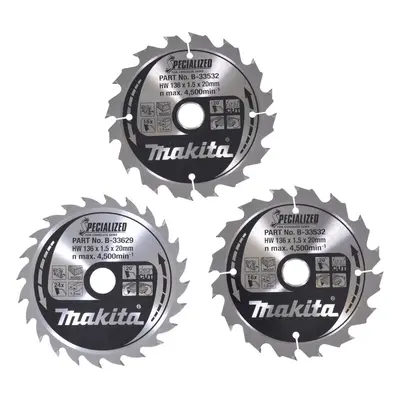 Makita B-33897 Jeu de lames de scie circulaire 136 x 20 x 1 mm 1 set