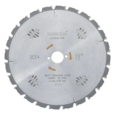 Metabo HW/CT 254X30 60 WZ 628222000 Lame de scie circulaire au carbure 254 x 30 x 1.8 mm Nombre 