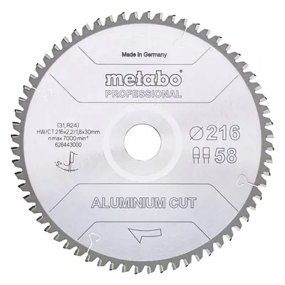 Metabo ALUMINIUM CUT PROFESSIONAL 628447000 Lame de scie circulaire 254 x 30 x 2 mm Nombre de de