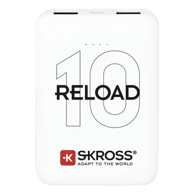 Skross Reload 10 Powerbank (batterie supplémentaire) 10000 mAh Li-Ion blanc Affichage du statut