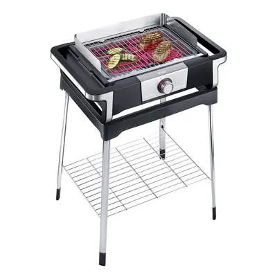 Severin 8117 électrique Barbecue 2 zones de cuisson noir, argent