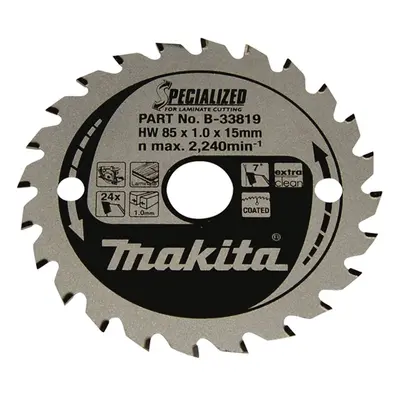 Makita SPECIALIZED B-33819 Lame de scie circulaire 85 x 15 x 1.0 mm Nombre de dents: 24 1 pc(s)