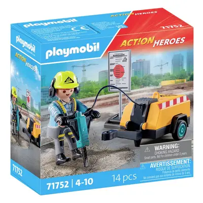 Playmobil® ACT!ON HEROES Ouvrier de construction avec burin 71752