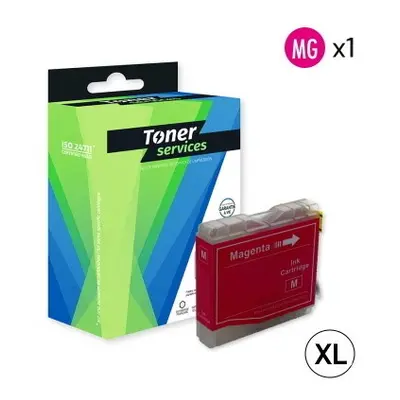 TS_C8B985M - Cartouche dEncre Magenta Toner Services équivalent à Brother LC985M (Terre)