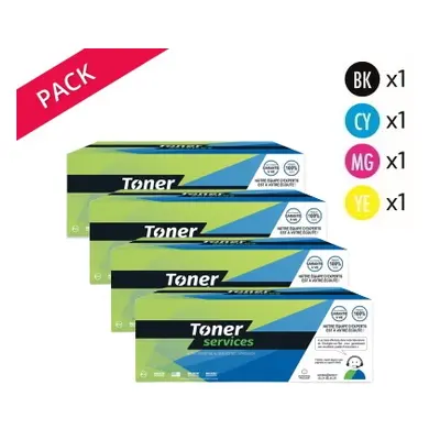 P4KKYT5230BCMY - Pack de 4 toners noir et couleurs équivalent Kyocera TK5230BCMY marque Toner Se