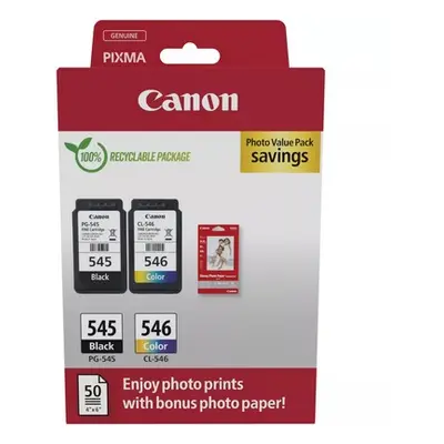 8287B008 - Pack de 2 cartouches d'encre Noir et couleurs + Papier Photo Marque Canon