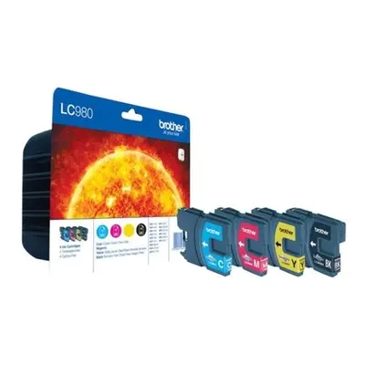 LC980VALBP - Pack de 4 Cartouches dEncre Noir et Couleur Brother (Terre)