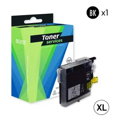 TS_B6LC980/1100N - Cartouche dEncre Noire Toner Services équivalent à Brother LC1100BK (Saturne)