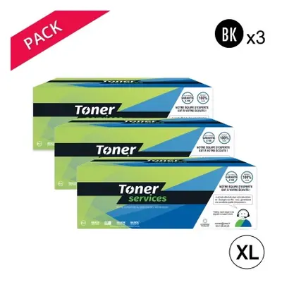 P3KHT294X - Pack de 3 Toners noirs équivalents à HP CF294X marque Toner Services