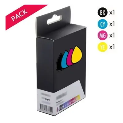 P4KGNE41FNCMY - Pack de 4 cartouches d'encre Noire et couleurs Marque Générique