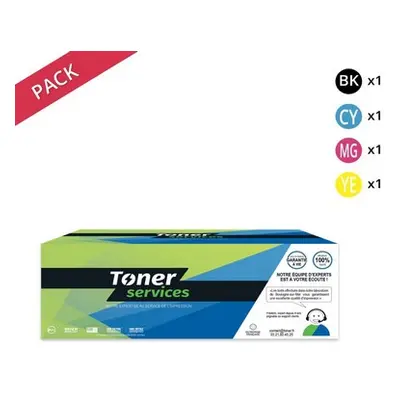 P4KB249NCMY - Pack de 4 cartouches de Toner Noir et couleurs marque Toner services