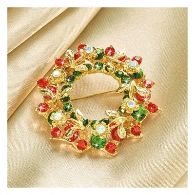 Broche couronne de Noël