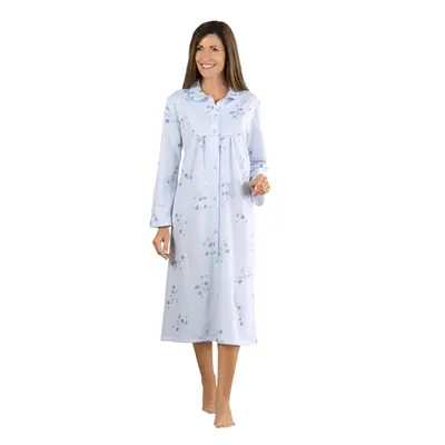 Chemise de nuit chaleur Fleurs bleu - taille XXL