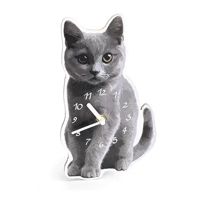 Horloge chat gris