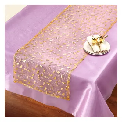 Chemin de table organza doré