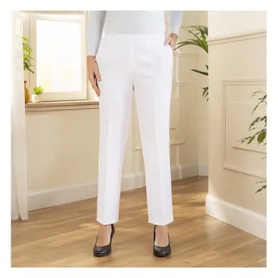 Pantalon à pinces confort Blanc - taille 48