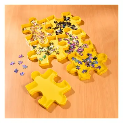 Lot de 6 boîtes range-puzzle empilables